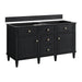 Lorelai 60" Double Vanity, Light Natural Oak w/ Single Hole 3 CM White Zeus Silestone Top & Backsplash