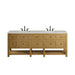 Breckenridge 84" Double Vanity, Light Natural Oak w/ 3 CM Eternal Jasmine Pearl Top