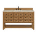Malibu 60" Single Vanity, Amber Birch, w/ 3 CM Tajnar Eclos Top