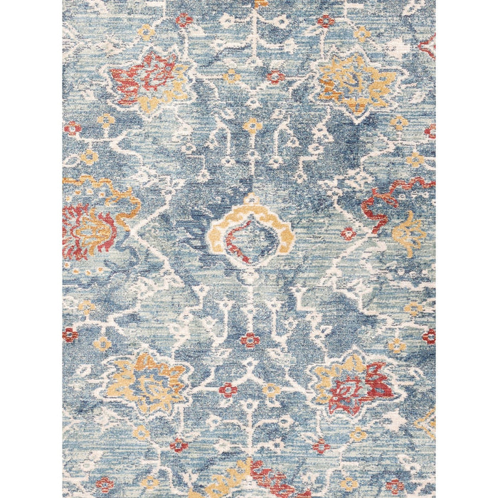 Pasargad Home Heritage Collection Power Loom L.Blue & Beige Area Rug pfh-04 5x8