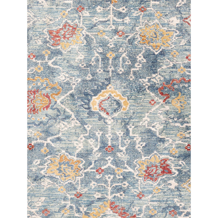 Pasargad Home Heritage Collection Power Loom L.Blue & Beige Area Rug pfh-04 2.06x10