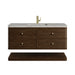 Allamari 48" Single Vanity, Dune Mist w/ 3 CM Victorian Silver Silestone Top