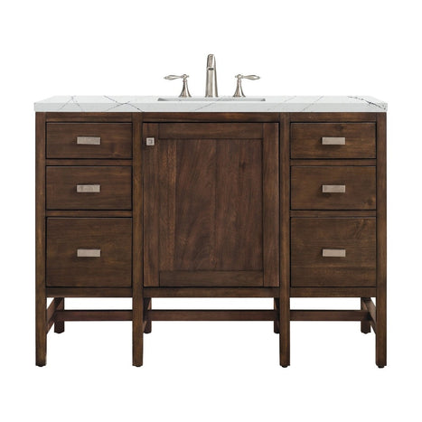 Addison 48" Single Vanity, Mid-Century Acacia w/ 3 CM Ethereal Noctis Silestone Top
