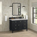 Lorelai 48" Single Vanity, Mid-Century Walnut, w/ 3 CM Siberian Silestone Top w/FreePower Wireless Charger