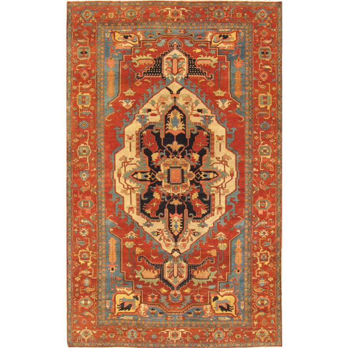 Pasargad Home Serapi Collection Hand-Knotted Lamb's Wool Area Rug- 9' 1" X 11' 11" PHQ-1 9x12