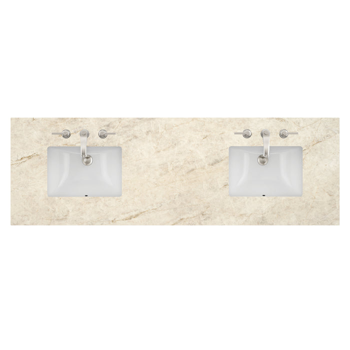 72" Double Top, 3CM Tajnar Eclos w/ Sink