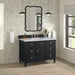 Lorelai 48" Single Vanity, Mid-Century Walnut w/ 3 CM White Zeus Silestone Top