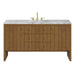 Hudson 60" Single Vanity, Honey Oak w/ 3 CM Carrara Marble Top