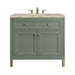 Chicago 36" Single Vanity, Smokey Celadon, w/ 3 CM Tajnar Eclos Top