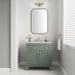 James Martin Chicago 30" Single Bathroom Vanity in Smokey Celadon, shown in a bathroom setting