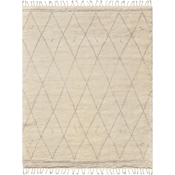 Pasargad Home Casablanca Moroccan Collection Hand-Knotted Wool Area Rug- 5' 6" X 8' 6" PLW-01 6X9