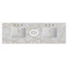 72" Double Top, 3 CM Victorian Silver Silestone w/ Sink & FreePower Wireless Charger