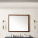 James Martin Glenbrooke 48" Mirror in Mid-Century Walnut, shown in a bathroom setting