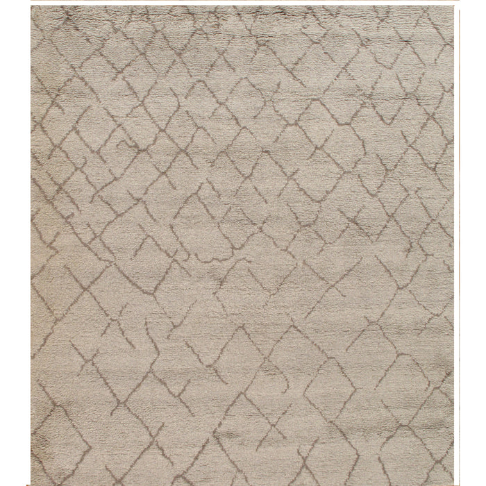 Pasargad Home Moroccan Collection Hand-Knotted Lamb's Wool Area Rug- 8' 9" X 9' 11" PMOR-18 9x10