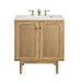 Laurent 30" Single Vanity, Light Natural Oak w/ 3 CM Lime Delight Top