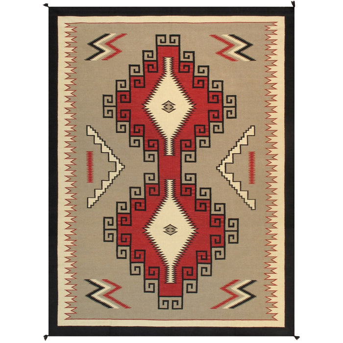 Pasargad Home Tuscany Collection Hand-Woven Wool Mocha Area Rug-10' 0" X 14' 1" PNT-223 10X14