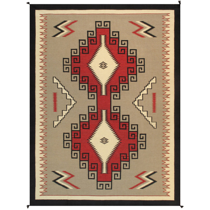 Pasargad Home Tuscany Collection Hand-Woven Wool Mocha Area Rug-11'11" X 15' 0" PNT-223 12x15