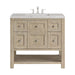 Breckenridge 36" Single Vanity, Whitewashed Oak w/ 3 CM Eternal Jasmine Pearl Silestone Top