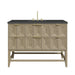 Emmeline 48" Single Vanity, Pebble Oak w/ 3 CM Charcoal Soapstone Silestone Top