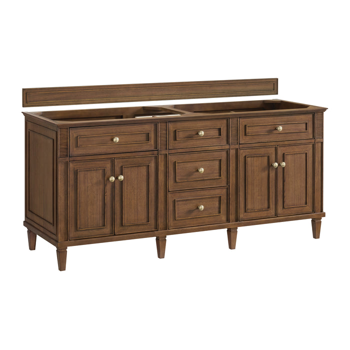 Lorelai 72" Double Vanity, Light Natural Oak w/ 3 CM Eternal Jasmine Pearl Silestone Top