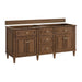 Lorelai 72" Double Vanity, Light Natural Oak w/ 3 CM Eternal Jasmine Pearl Silestone Top