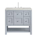 Breckenridge 36" Single Vanity, Serenity Blue, w/ 3 CM Victorian Silver Quartz Top
