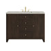 Gracyn 48" Single Vanity, Sable, w/ 3 CM White Zeus Quartz Top