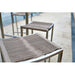 Whiteline Modern Living Stone Outdoor Backless Barstool