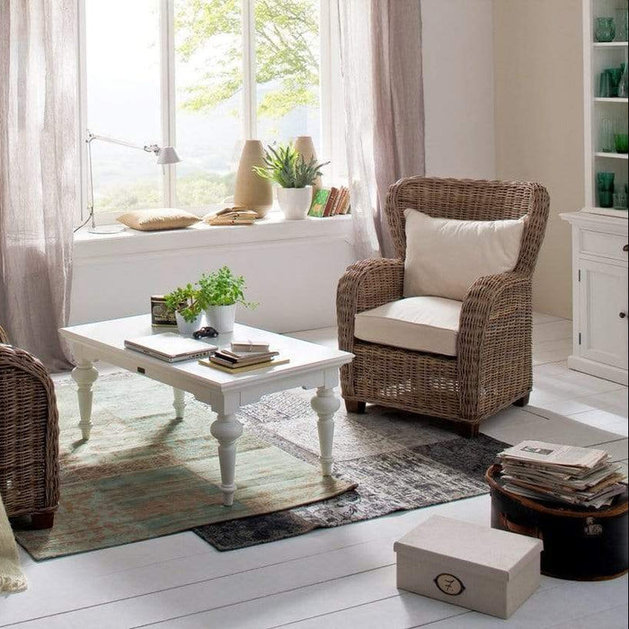 NovaSolo Provence Rectangular Coffee Table White T775