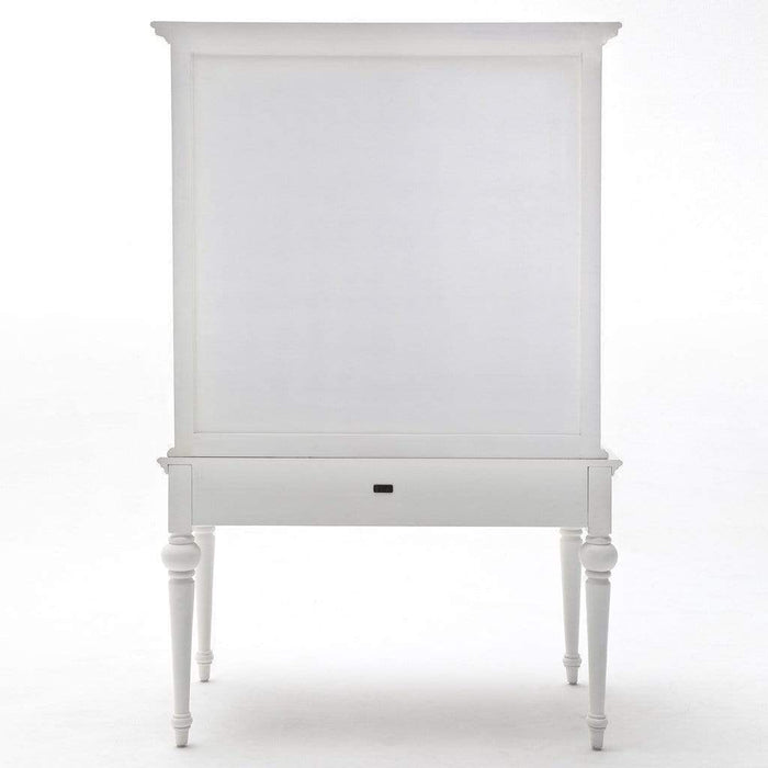 NovaSolo Provence Secretary Desk with Hutch White T771