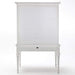 NovaSolo Provence Secretary Desk with Hutch White T771