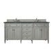 Brittany 72" Double Vanity, Smokey Celadon, w/ 3 CM Siberian Silestone Top w/FreePower Wireless Charger