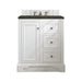 De Soto 30" Single Vanity, Bright White, w/ 3 CM Phantome Eclos Top
