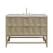 Emmeline 48" Single Vanity, Pebble Oak w/ 3 CM Victorian Silver Silestone Top