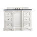 De Soto 48" Single Vanity, Bright White w/ 3 CM Charcoal Soapstone Silestone Top