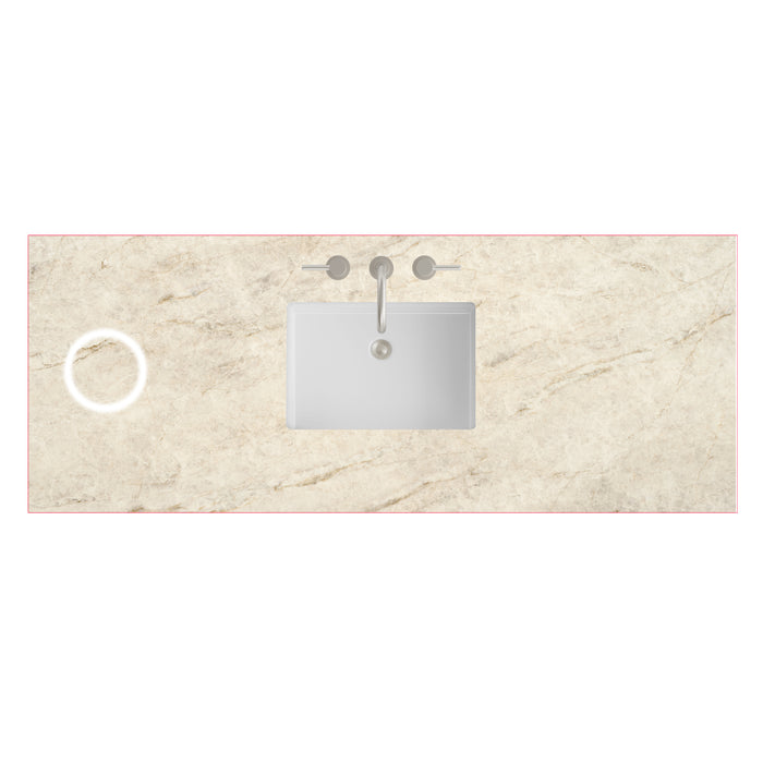 60" Single Top, 3CM Tajnar Eclos w/ Sink & FreePower Wireless Charger