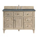 Lorelai 48" Single Vanity, Mid-Century Walnut w/ Single Hole 3 CM White Zeus Silestone Top & Backsplash