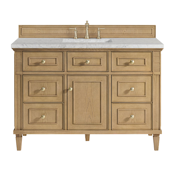 Lorelai 48" Single Vanity, Bright White, w/ 3 CM Tajnar Eclos Top