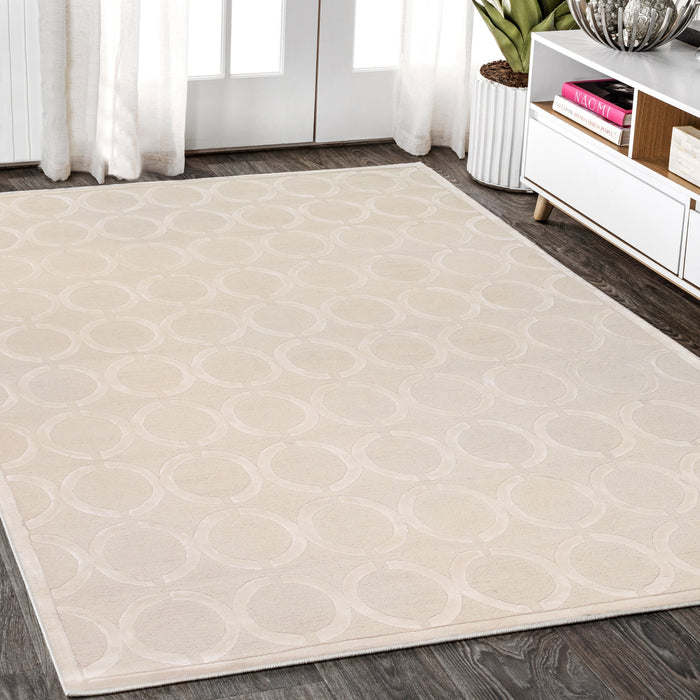 Pasargad Home Edgy Collection Hand-Tufted Silk & Wool Area Rug- 5' 0" X 8' 0" pvny-19 5x8