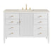 Myrrin 48" Single Vanity, Bright White, w/ 3 CM Siberian Silestone Top