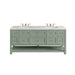 Breckenridge 72" Double Vanity, Light Natural Oak w/ 3 CM White Zeus Top