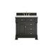 Brookfield 36" Single Vanity, Black Onyx w/ 3 CM Ethereal Noctis Silestone Top