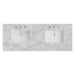 60" Double Top, 3 CM Victorian Silver Silestone w/ Sink