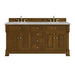 Brookfield 72" Double Vanity, Honey Oak, w/ 3 CM Siberian Silestone Top