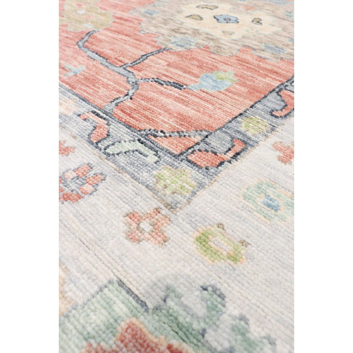 Pasargad Home Oushak Collection Hand-Knotted Wool Coral Area Rug-10' 3" X 13'10" PRE-9321 10x14