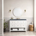 Breckenridge 48" Single Vanity, Serenity Blue, w/ 3 CM Victorian Silver Quartz Top
