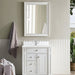 James Martin Bristol 30" Single Bathroom Vanity in Bright White, shown in a bathroom setting