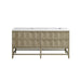 Emmeline 72" Double Vanity, Pebble Oak w/ 3 CM White Zeus Top