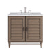 Portland 36" Single Vanity Whitewashed Walnut w/ 3 CM Ethereal Noctis Silestone Top