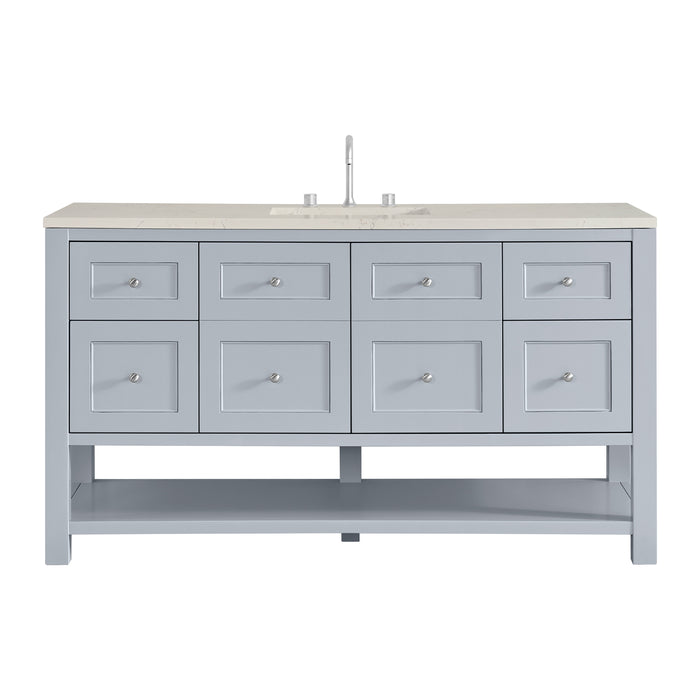 Breckenridge 60" Single Vanity, Smokey Celadon, w/ 3 CM Tajnar Eclos Top